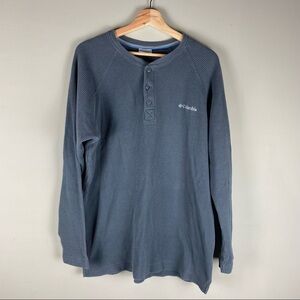 Columbia: Men's 1/4 Button Up‎ Front Thermal Pullover Long Sleeve Shirt Gray XL